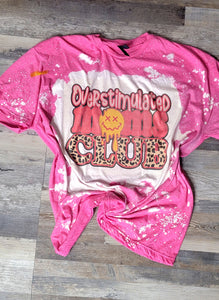 Overstimulated Moms Club Pink Cheetah Shirt - SlayBasics 