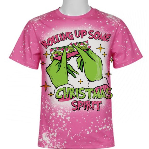 Rolling Up Some Christmas Spirit Grinch Tshirt