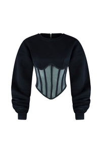 Corset Sweater Black