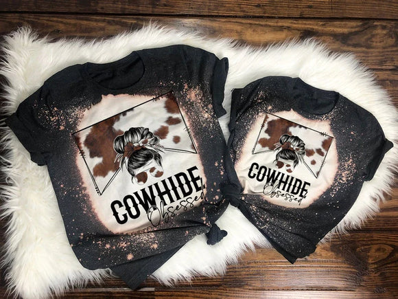 Cowhide Junkie Mommy And Me Tshirts