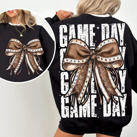 Game Day Football Bow Sweater