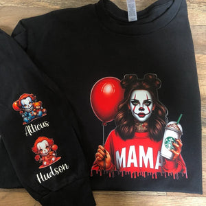 Custom Name Mama Halloween Sweaters Pennywise