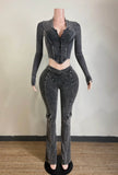 Acid Wash Pant Track Set