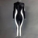 Curvy Babe Jumpsuit- Black Reflective - SlayBasics 