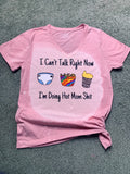 Hot Mom Shit T-shirt Bleach Tie Dyed - SlayBasics 
