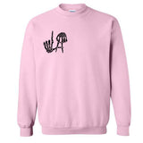 LA Skeleton Hands Crew Neck- Unisex - SlayBasics 