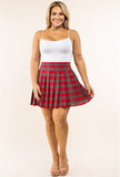 PLUS- Pleated Plaid Skirt - SlayBasics 