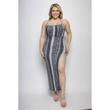 Paisley Boho Maxi Dress- Plus Size - SlayBasics 